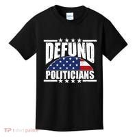 Defund Politicians American USA Flag Kids T-Shirt thumb 0