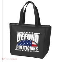 Defund Politicians American USA Flag Tote Bag thumb 3