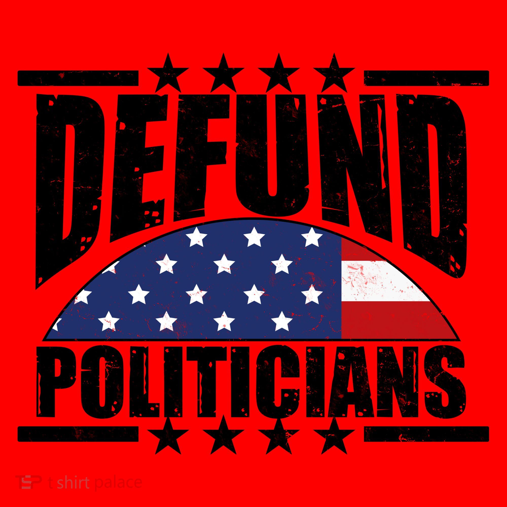 Defund Politicians American USA Flag Santa Hat