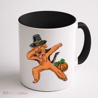 Dabbing Pilgrim Airedale Terrier Thanksgiving Meaningful Gift Coffee Mug thumb 1