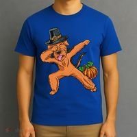 Dabbing Pilgrim Airedale Terrier Thanksgiving Meaningful Gift T-Shirt thumb 3