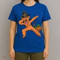 Dabbing Pilgrim Airedale Terrier Thanksgiving Meaningful Gift T-Shirt thumb 4