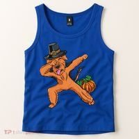 Dabbing Pilgrim Airedale Terrier Thanksgiving Meaningful Gift Tank Top thumb 2