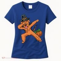 Dabbing Pilgrim Airedale Terrier Thanksgiving Meaningful Gift Women's T-Shirt thumb 0