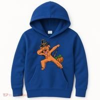 Dabbing Pilgrim Airedale Terrier Thanksgiving Meaningful Gift Kids Hoodie thumb 0
