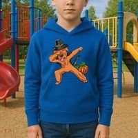 Dabbing Pilgrim Airedale Terrier Thanksgiving Meaningful Gift Kids Hoodie thumb 2
