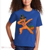 Dabbing Pilgrim Airedale Terrier Thanksgiving Meaningful Gift Kids T-Shirt thumb 2