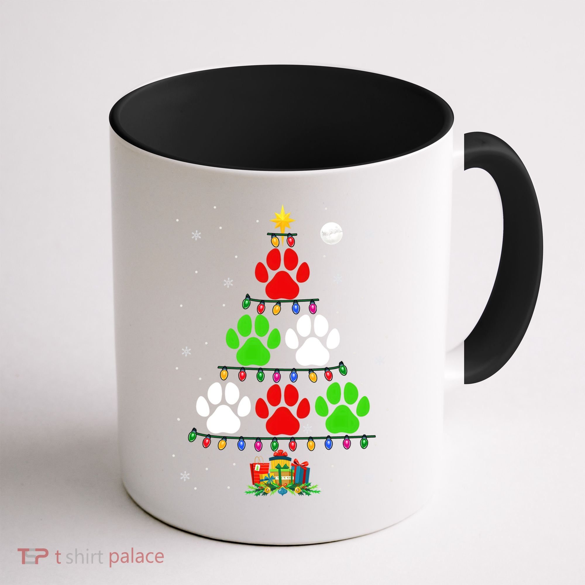 Dog Paws As Christmas Tree Matching Dog Lover Owner Family Great Gift Coffee Mug