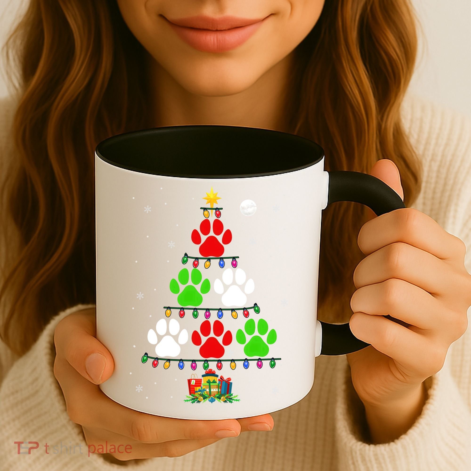 Dog Paws As Christmas Tree Matching Dog Lover Owner Family Great Gift Coffee Mug