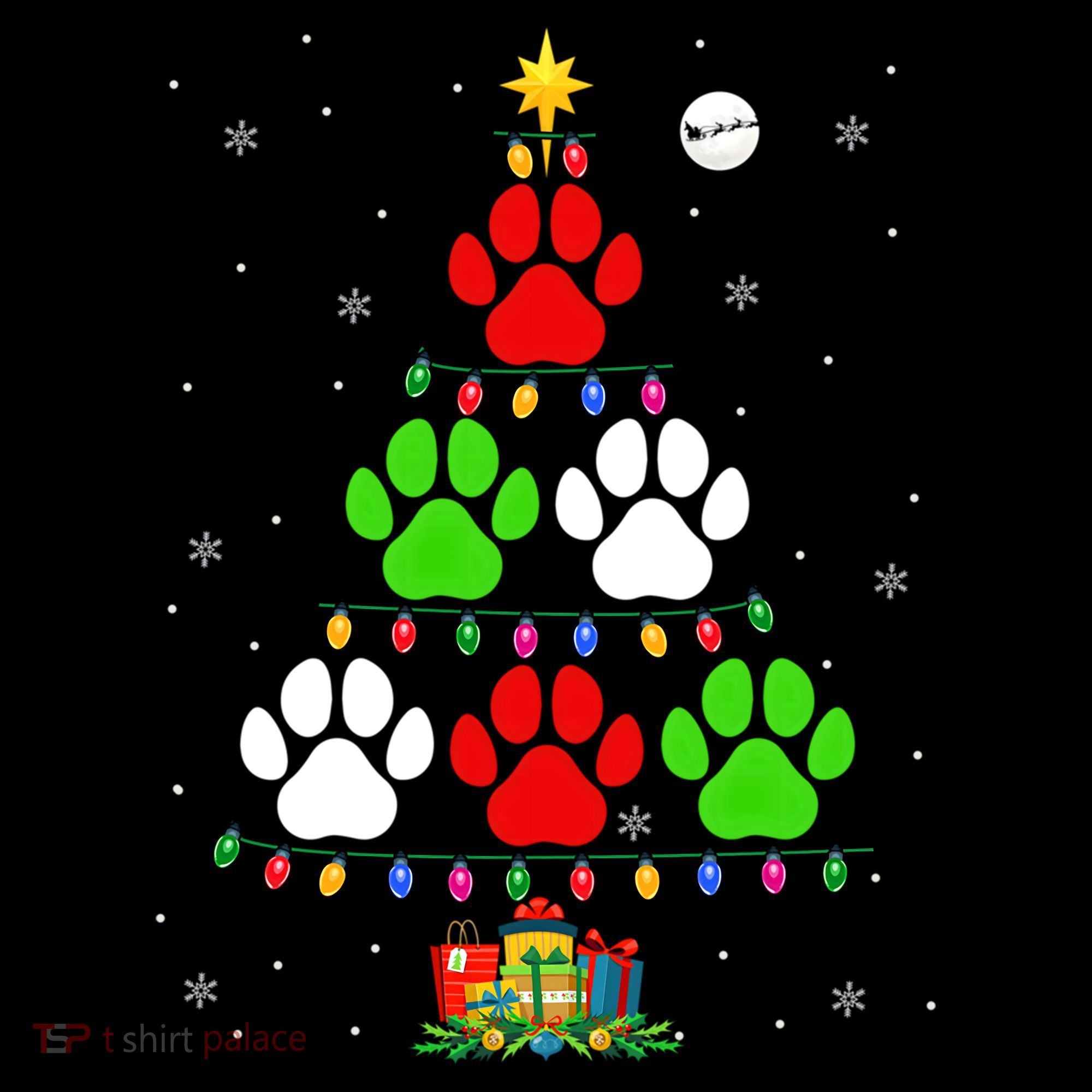 Dog Paws As Christmas Tree Matching Dog Lover Owner Family Great Gift Coffee Mug