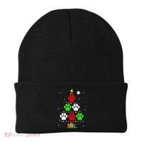Dog Paws As Christmas Tree Matching Dog Lover Owner Family Great Gift Beanie thumb 0