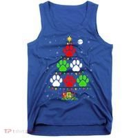 Dog Paws As Christmas Tree Matching Dog Lover Owner Family Great Gift Tank Top thumb 0