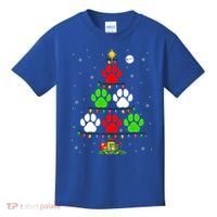 Dog Paws As Christmas Tree Matching Dog Lover Owner Family Great Gift Kids T-Shirt thumb 0