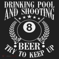 Drinking Pool And Shooting Beer Funny Billiards Gift Present Beanie thumb 2