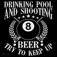 Drinking Pool And Shooting Beer Funny Billiards Gift Present Mousepad thumb 1