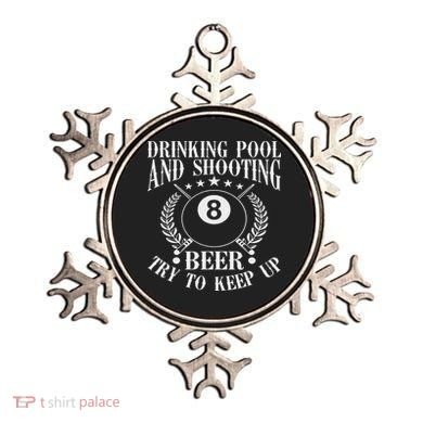 Drinking Pool And Shooting Beer Funny Billiards Gift Present Ornament