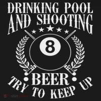 Drinking Pool And Shooting Beer Funny Billiards Gift Present Ornament thumb 1