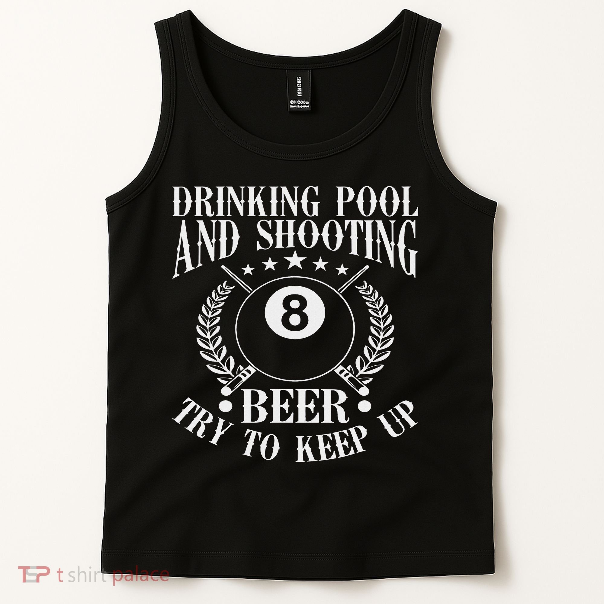 Drinking Pool And Shooting Beer Funny Billiards Gift Present Tank Top