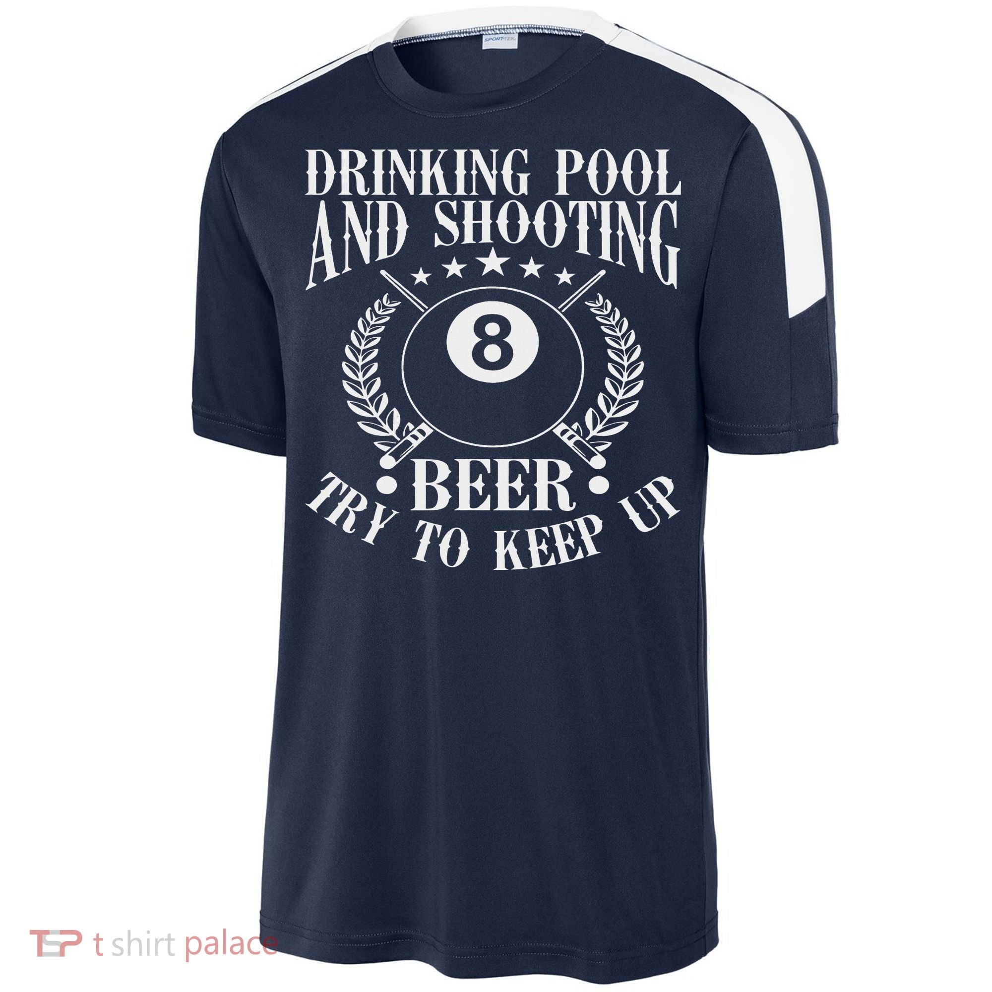 Drinking Pool And Shooting Beer Funny Billiards Gift Present Sport-Tek Competitor United Soccer Jersey