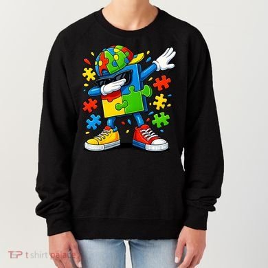 Dabbing Puzzle Autism Women's Sweatshirt