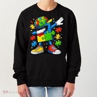 Dabbing Puzzle Autism Women's Sweatshirt thumb 0