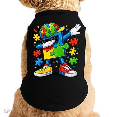 Dabbing Puzzle Autism Doggie Tank