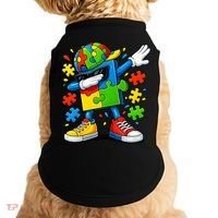 Dabbing Puzzle Autism Doggie Tank thumb 0