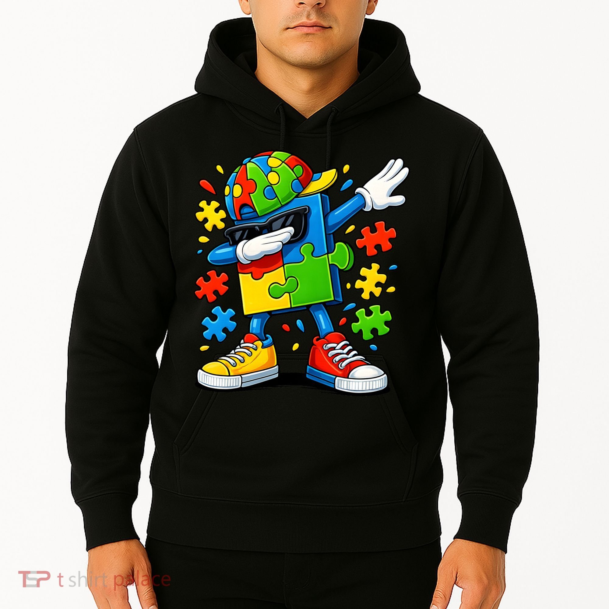 Dabbing Puzzle Autism Hoodie