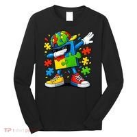 Dabbing Puzzle Autism Long Sleeve Shirt thumb 0
