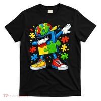 Dabbing Puzzle Autism T-Shirt thumb 0