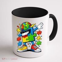Dabbing Puzzle Autism Coffee Mug thumb 1