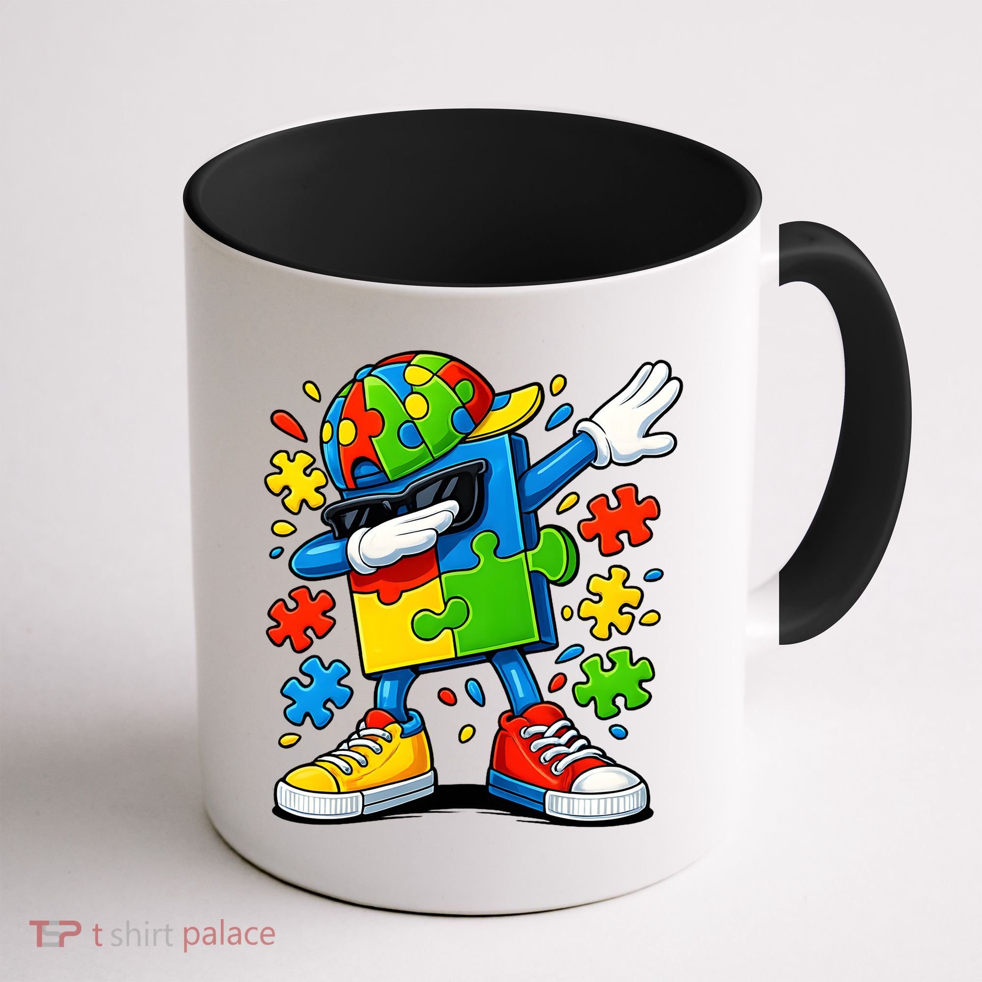 Dabbing Puzzle Autism Coffee Mug