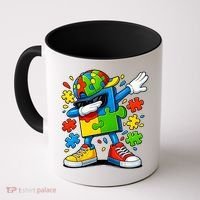 Dabbing Puzzle Autism Coffee Mug thumb 0
