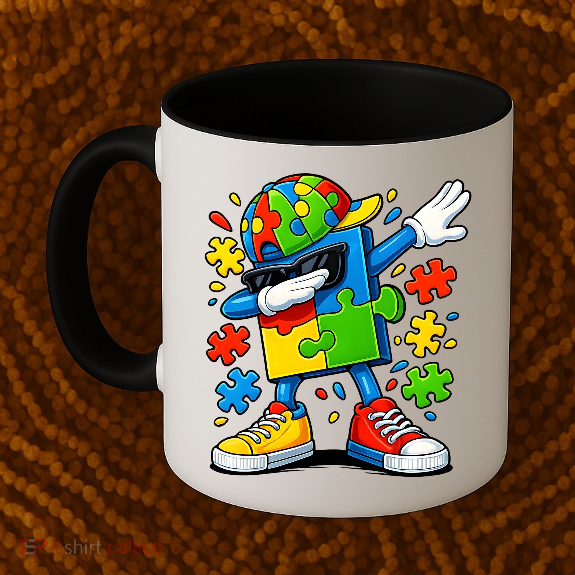 Dabbing Puzzle Autism Coffee Mug