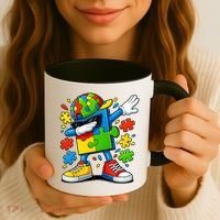 Dabbing Puzzle Autism Coffee Mug thumb 3
