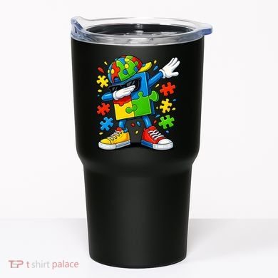 Dabbing Puzzle Autism Tumbler