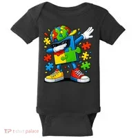 Dabbing Puzzle Autism Baby Bodysuit thumb 0