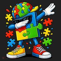Dabbing Puzzle Autism Hat thumb 2