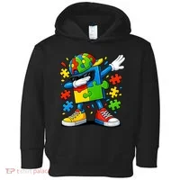 Dabbing Puzzle Autism Toddler Hoodie thumb 0