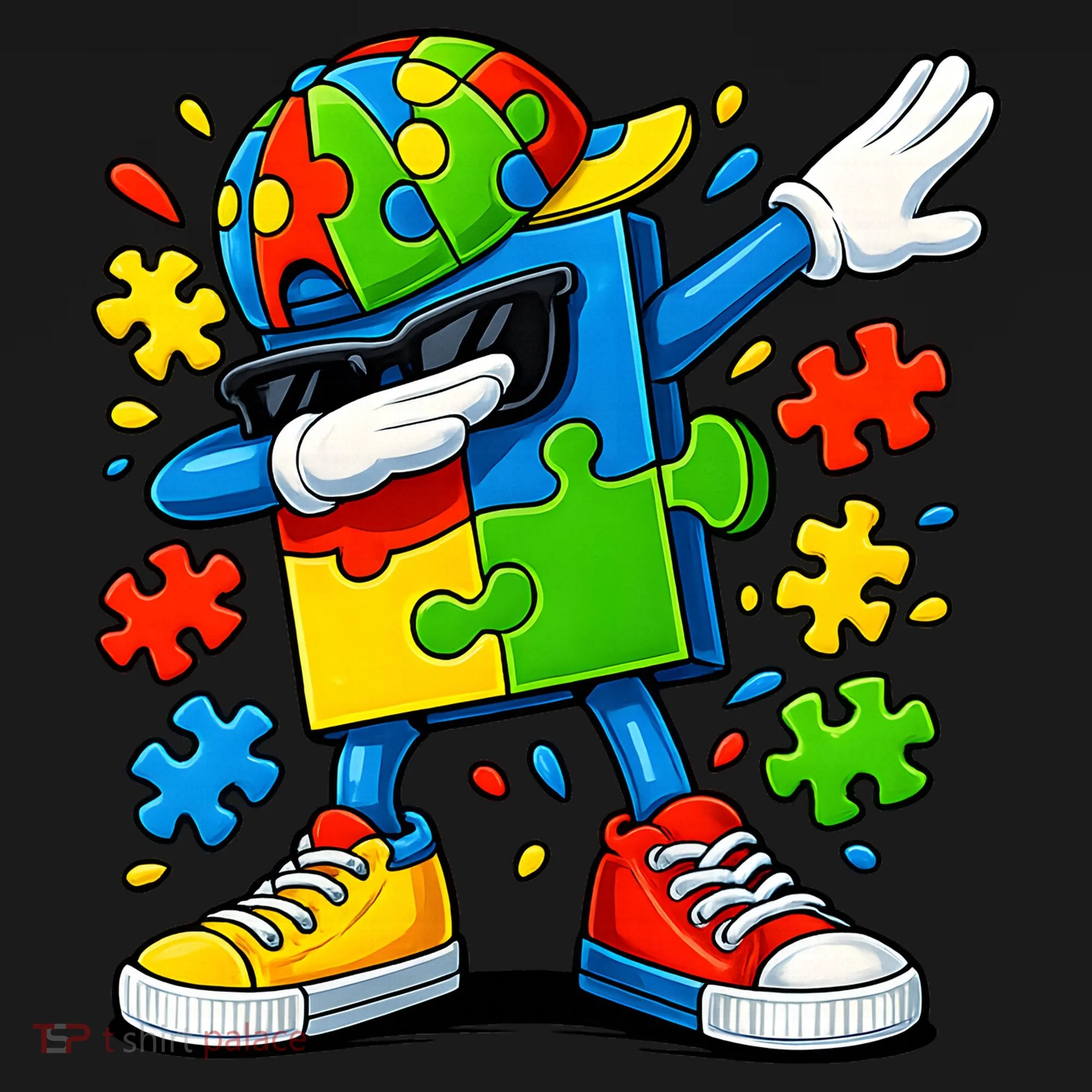 Dabbing Puzzle Autism Toddler Hoodie