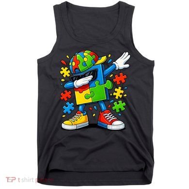 Dabbing Puzzle Autism Tank Top