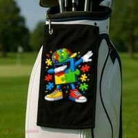 Dabbing Puzzle Autism Golf Towel thumb 2