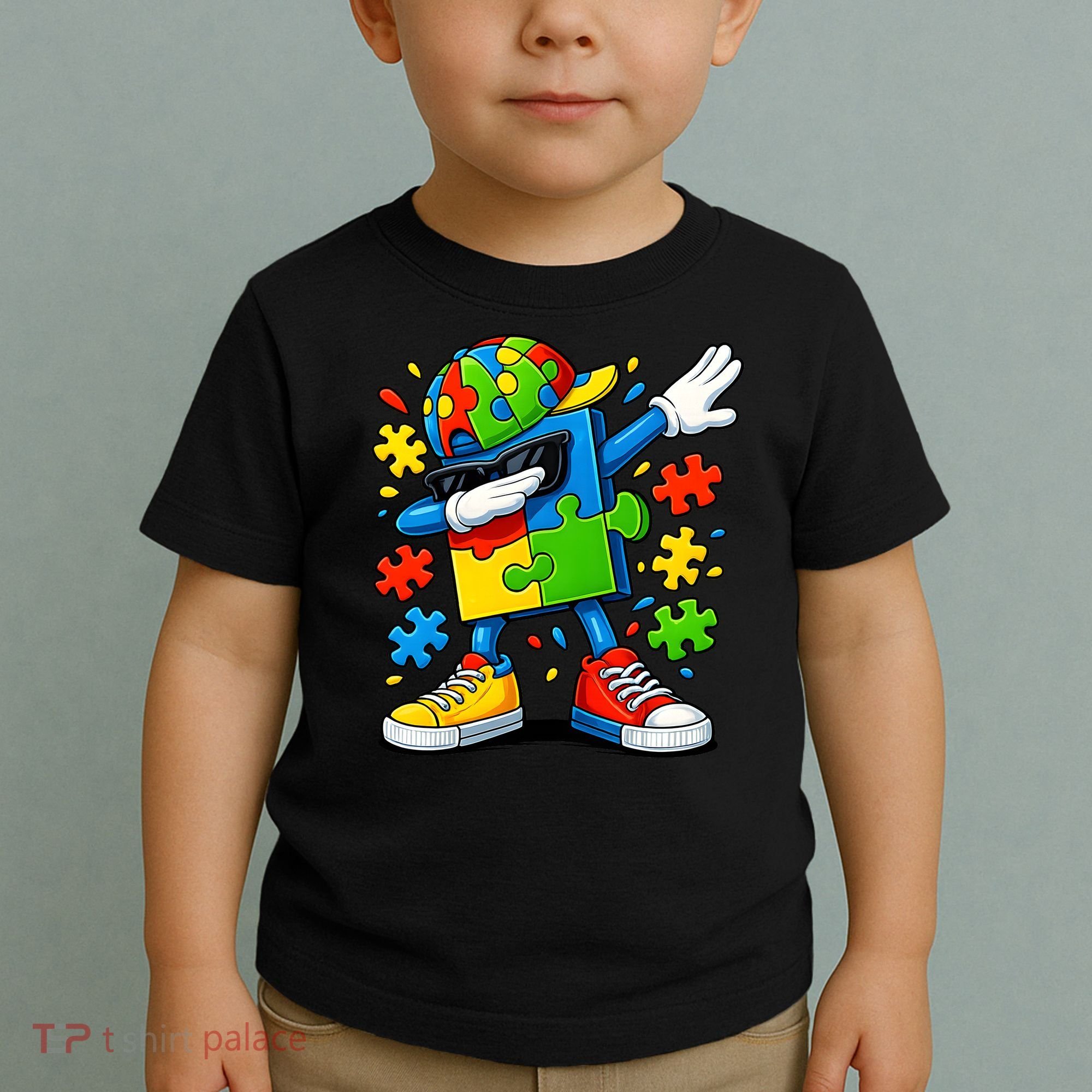 Dabbing Puzzle Autism Toddler T-Shirt