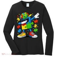 Dabbing Puzzle Autism Women's Long Sleeve Shirt thumb 0