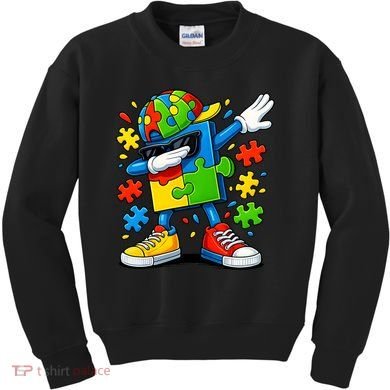 Dabbing Puzzle Autism Kids Sweatshirt