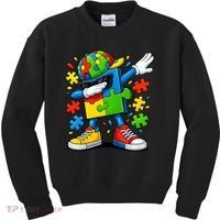 Dabbing Puzzle Autism Kids Sweatshirt thumb 0