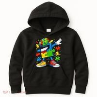 Dabbing Puzzle Autism Kids Hoodie thumb 0