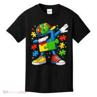 Dabbing Puzzle Autism Kids T-Shirt thumb 0