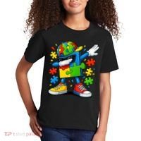 Dabbing Puzzle Autism Kids T-Shirt thumb 2