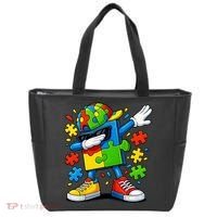 Dabbing Puzzle Autism Tote Bag thumb 0